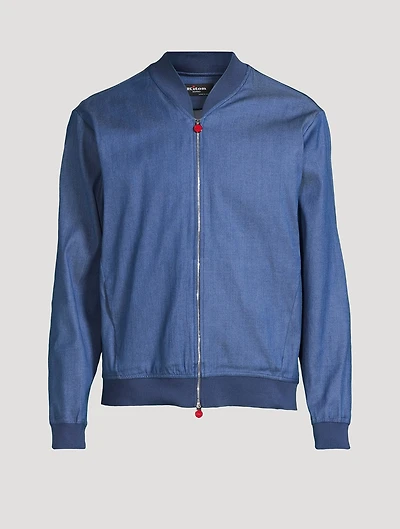 Stretch Cotton Bomber Jacket
