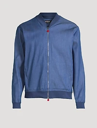 Stretch Cotton Bomber Jacket