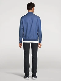 Stretch Cotton Bomber Jacket