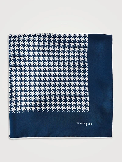Houndstooth Patterned Pocket Square