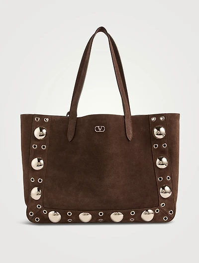 Medium Nellcôte Embellished Suede Tote Bag
