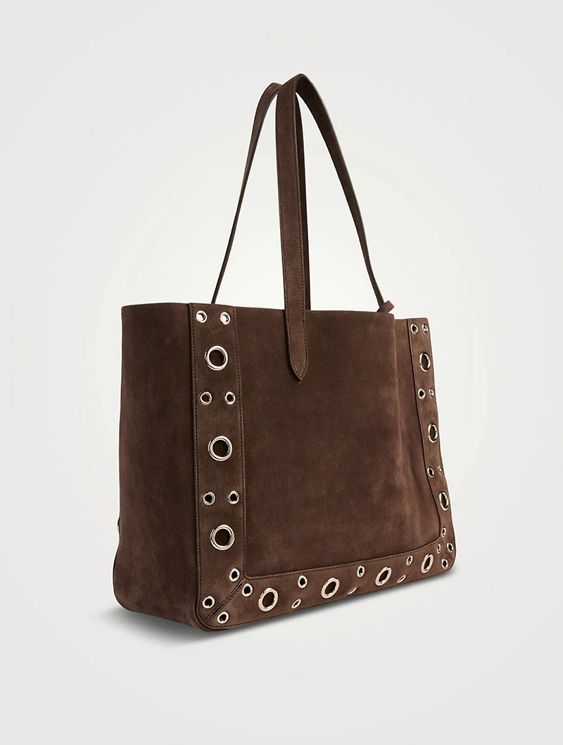 Medium Nellcôte Embellished Suede Tote Bag