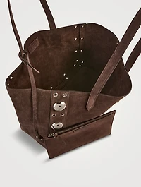 Medium Nellcôte Embellished Suede Tote Bag