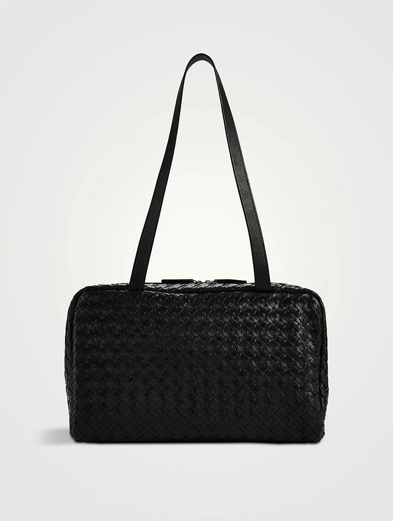 Astra Woven Leather Bowling Bag