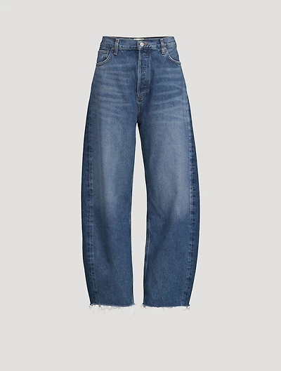 Luna Pieced Barrel-Leg Jeans