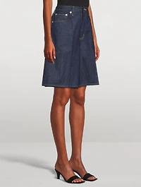Nolan Wide-Leg Denim Shorts