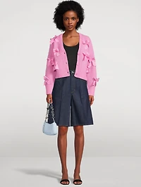 Nolan Wide-Leg Denim Shorts