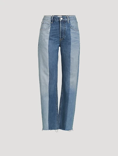 Dahlia Patchwork Tapered-Leg Jeans