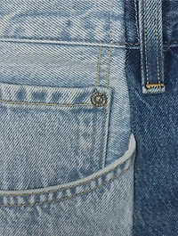 Dahlia Patchwork Tapered-Leg Jeans
