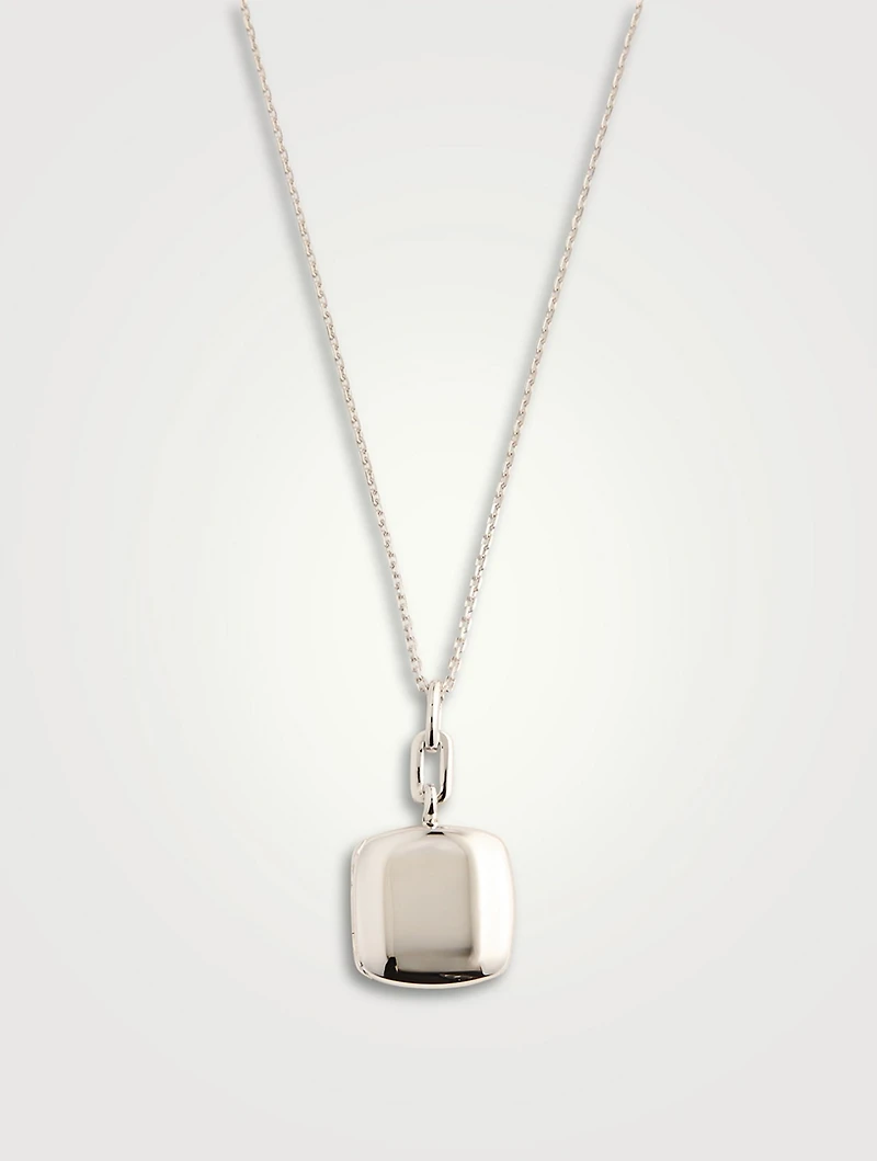 Viv Silver Square Locket Necklace