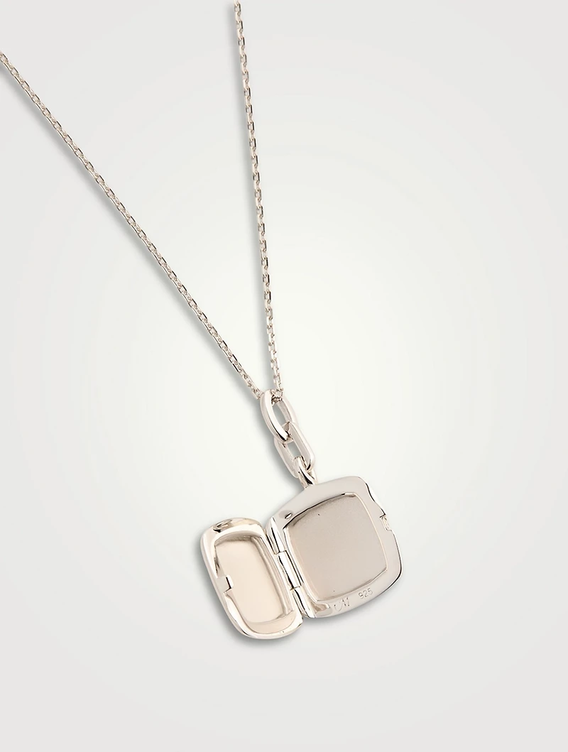 Viv Silver Square Locket Necklace