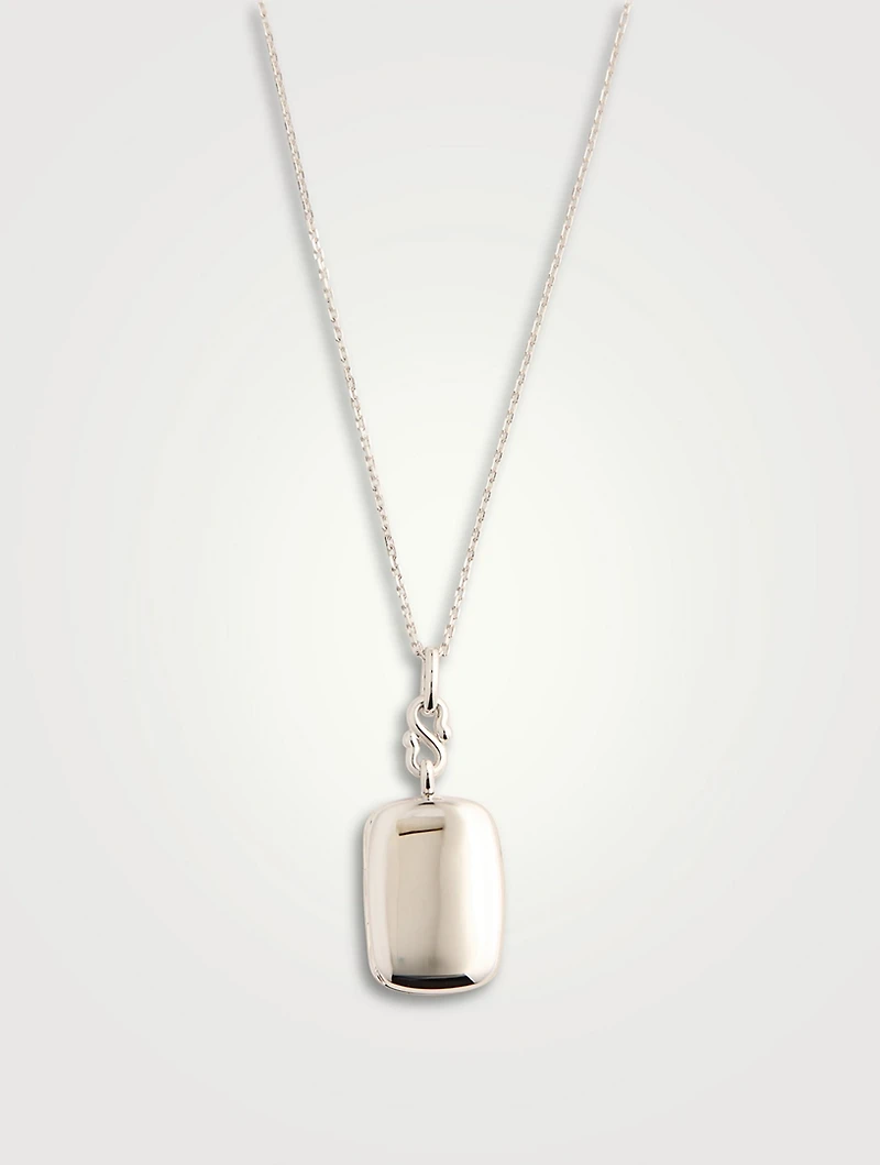 Slim Britt Silver Locket Necklace