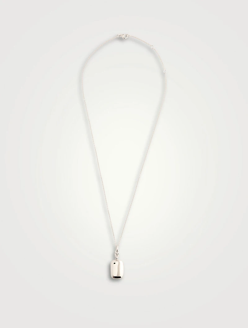 Slim Britt Silver Locket Necklace