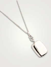 Slim Britt Silver Locket Necklace