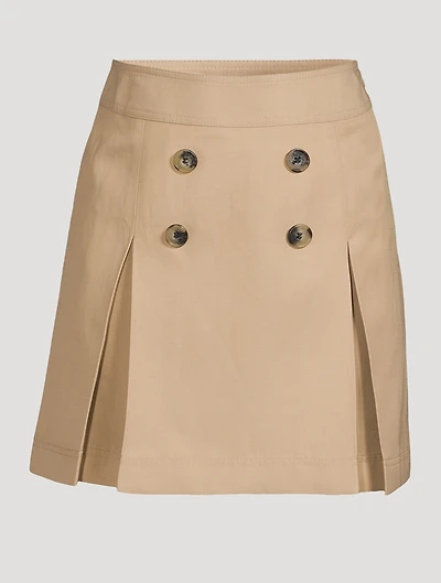 Box-Pleat Mini Skirt