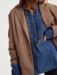 After Hours Denim Tuxedo Shirt