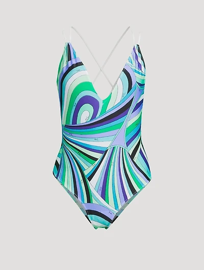 One-Piece Swimsuit Iride Print
