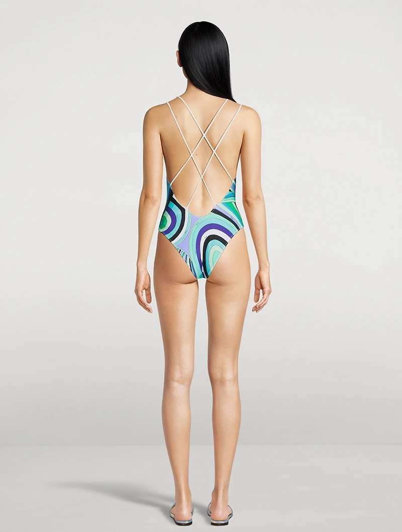 One-Piece Swimsuit Iride Print