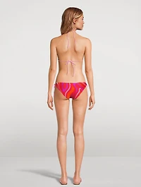 Triangle Bikini Top Marmo Print
