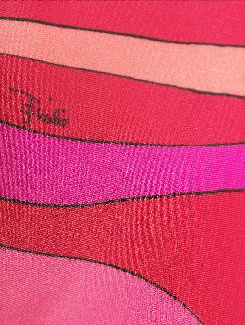Triangle Bikini Top Marmo Print