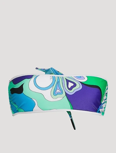 Printed Bandeau Bikini Top