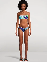 Printed Bandeau Bikini Top
