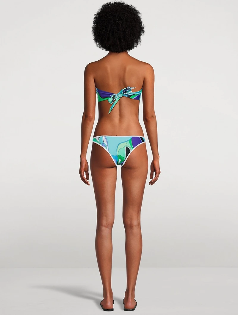 Printed Bandeau Bikini Top