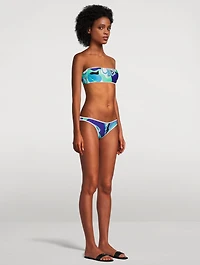 Printed Bandeau Bikini Top