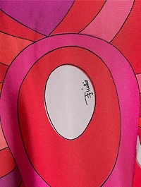 Silk Twill Skirt Marmo Print