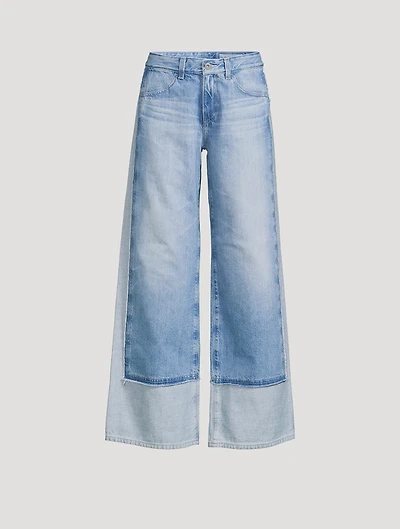 Adria Colourblock Low-Rise Wide-Leg Jeans