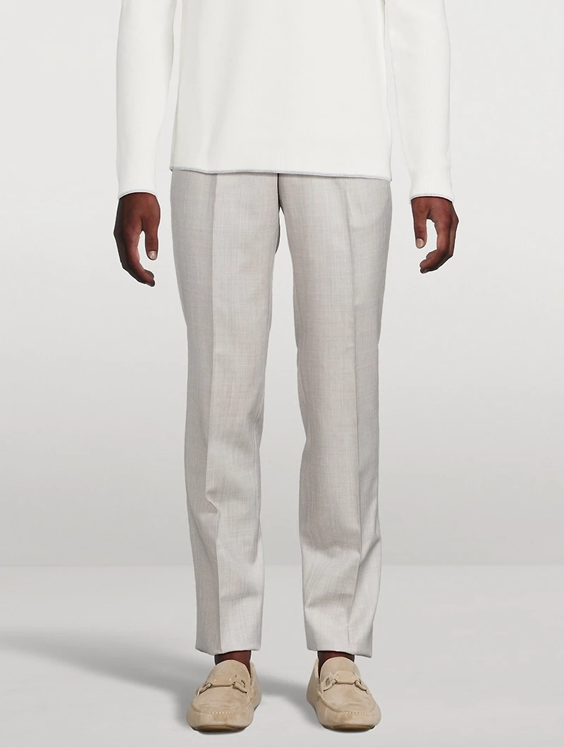 Yves Single-Pleat Wool Trousers