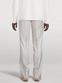 Yves Single-Pleat Wool Trousers