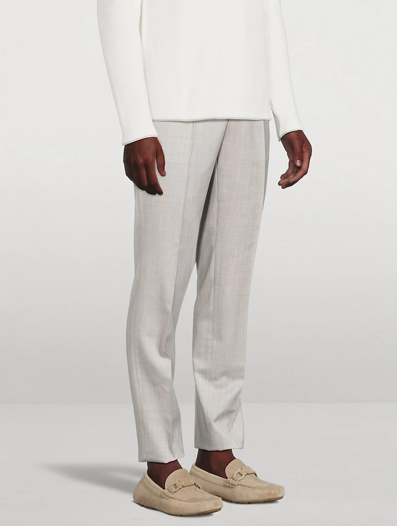 Yves Single-Pleat Wool Trousers