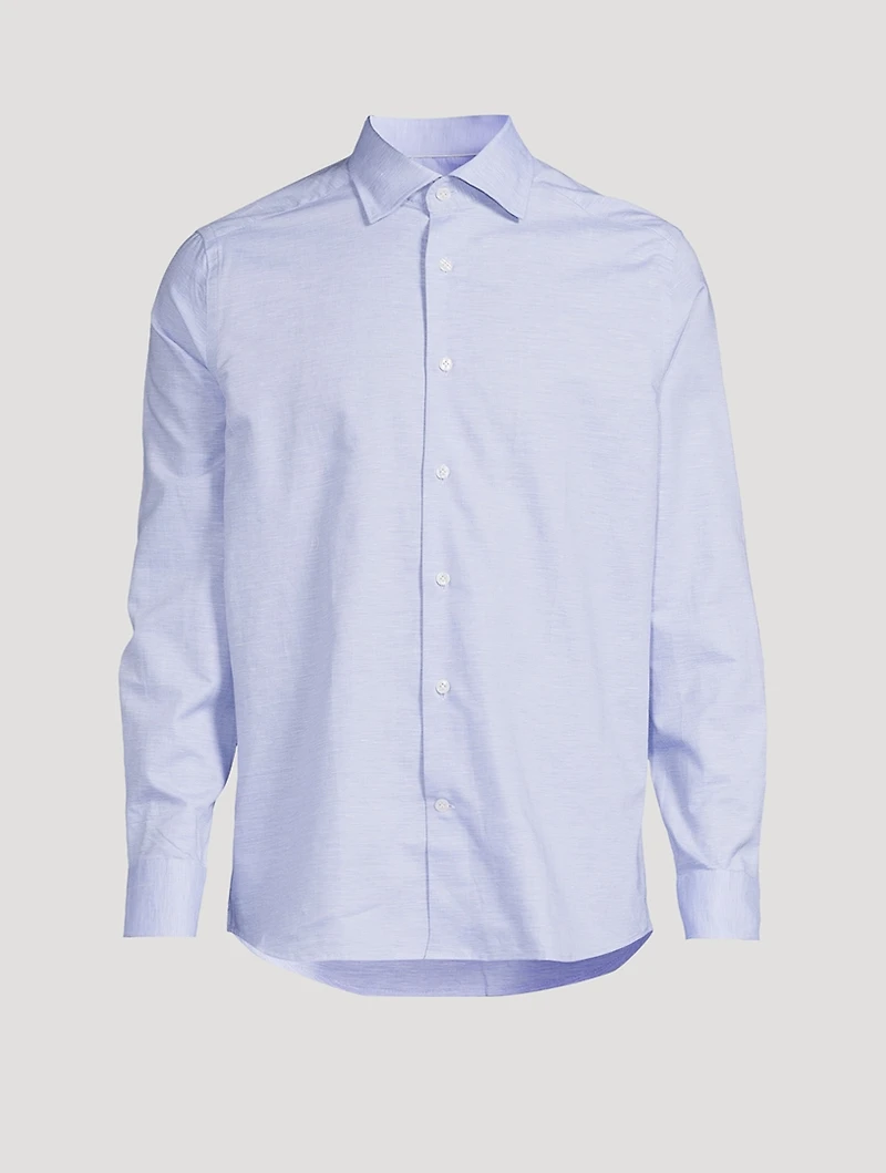 Danforth Cotton And Linen Stretch Long-Sleeve Shirt