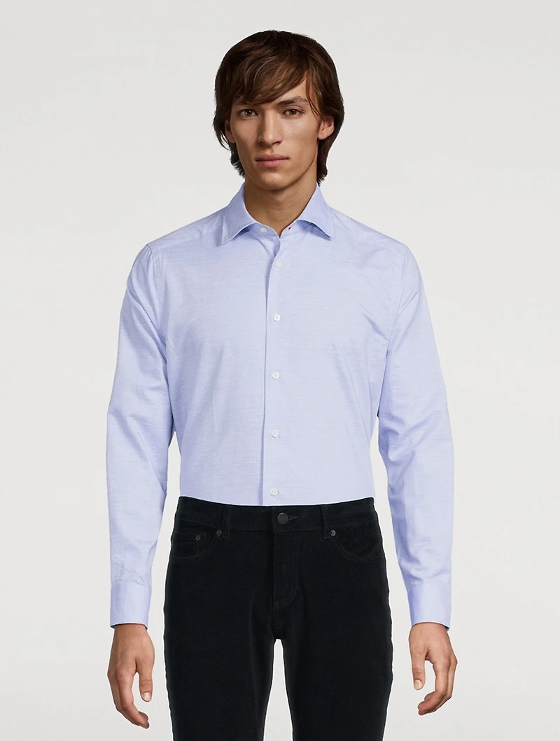 Danforth Cotton And Linen Stretch Long-Sleeve Shirt