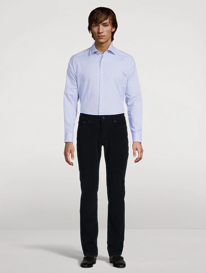 Danforth Cotton And Linen Stretch Long-Sleeve Shirt