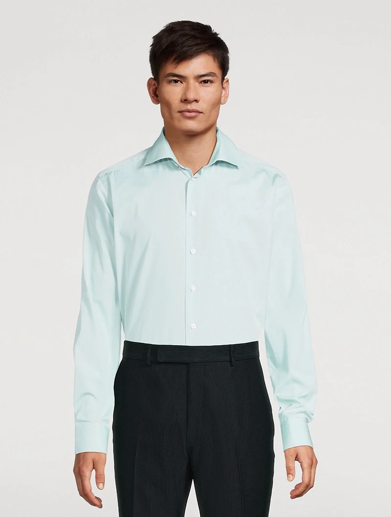 Slim-Fit Poplin Long-Sleeve Shirt