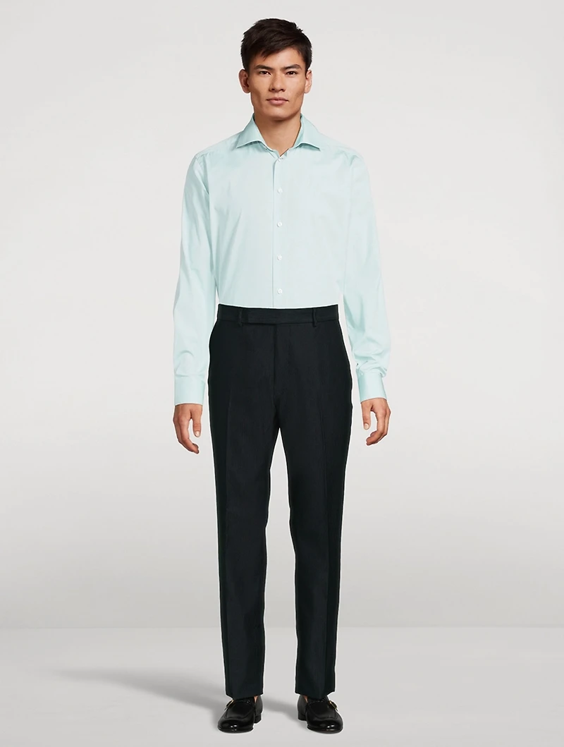 Slim-Fit Poplin Long-Sleeve Shirt