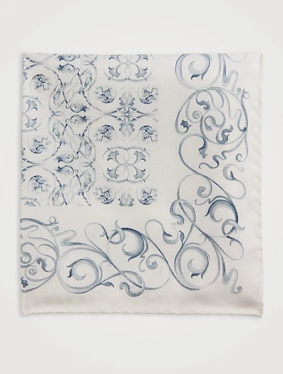 Silk Pocket Square In Floral Print