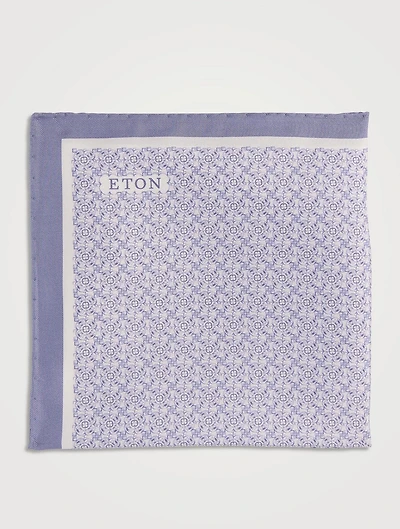 Silk Pocket Square In Geometric Print