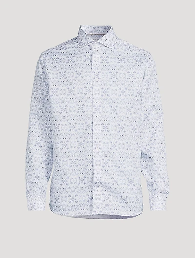 Slim-Fit Long-sleeve Shirt Floral Print