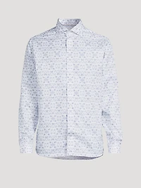 Slim-Fit Long-sleeve Shirt Floral Print