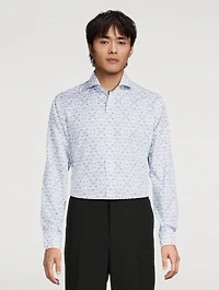 Slim-Fit Long-sleeve Shirt Floral Print