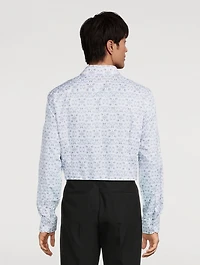 Slim-Fit Long-sleeve Shirt Floral Print