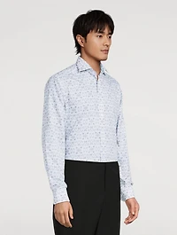 Slim-Fit Long-sleeve Shirt Floral Print