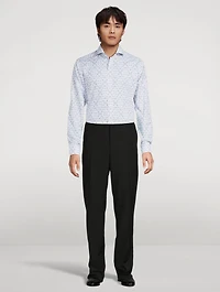Slim-Fit Long-sleeve Shirt Floral Print