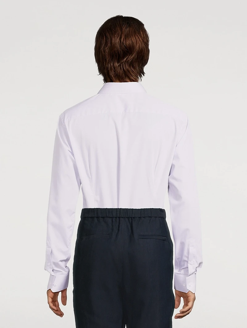 Slim-Fit Striped Long-Sleeve Shirt