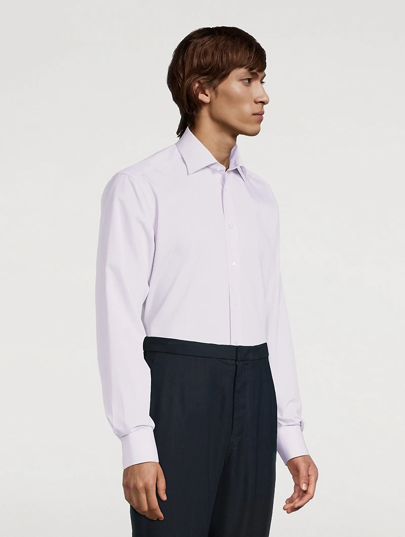 Slim-Fit Striped Long-Sleeve Shirt