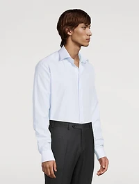 Slim-Fit Elevated Shirt Check Print