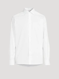 Slim-Fit Pique Long-Sleeve Shirt